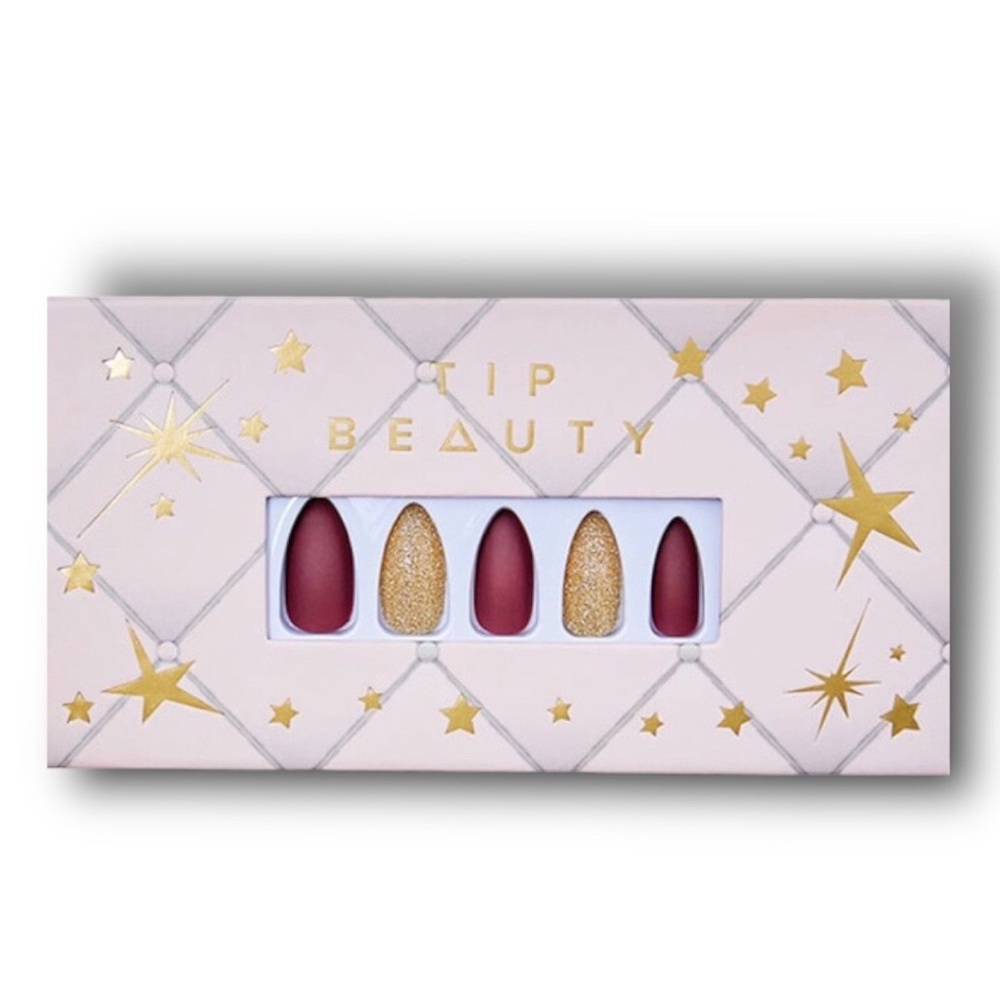 Tip Beauty Luxury Artificial Nail Set in Rum & Coke 24K Magic New